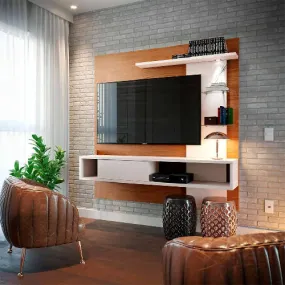 Atlanty Smart TV console/Tv panel (White/brown)
