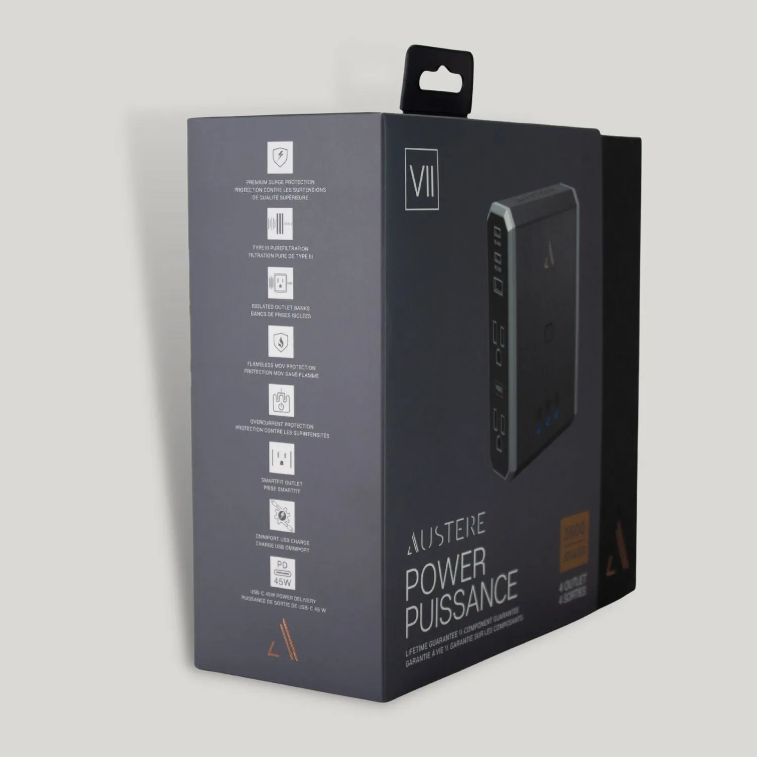 Austere Audio VII Series Power 4-Outlet with Omniport USB PD45