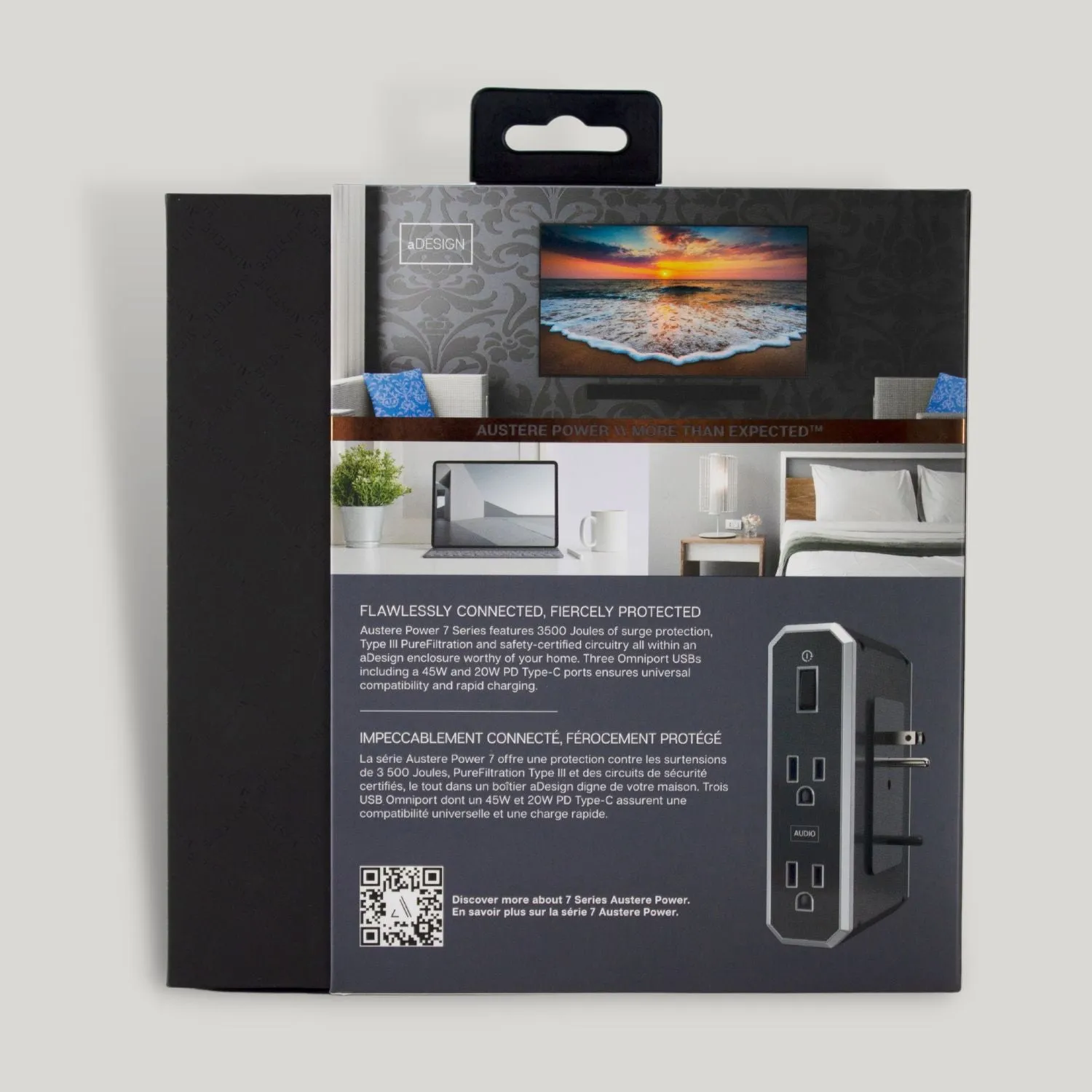 Austere Audio VII Series Power 4-Outlet with Omniport USB PD45