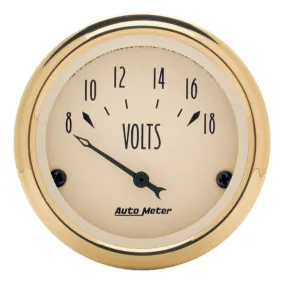 AutoMeter 1592 GAUGE; VOLTMETER; 2 1/16in.; 18V; ELEC; GOLDEN OLDIES