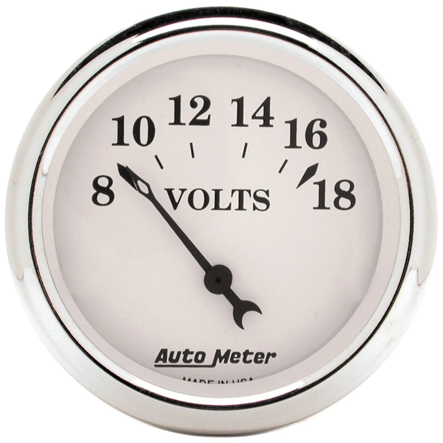 AutoMeter 1692 GAUGE; VOLTMETER; 2 1/16in.; 18V; ELEC; OLD TYME WHITE