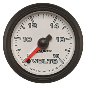AutoMeter 19592 GAUGE; VOLTMETER; 2 1/16in.; 18V; DIGITAL STEPPER MOTOR; WHITE; PRO-CYCLE