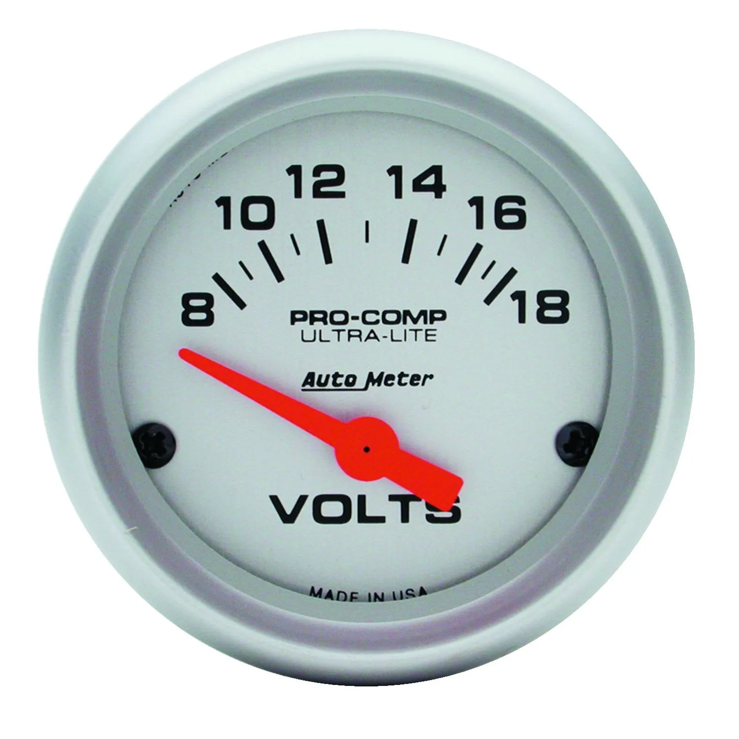 AutoMeter 4391 GAUGE; VOLTMETER; 2 1/16in.; 18V; ELEC; ULTRA-LITE