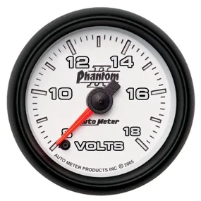 AutoMeter 7591 GAUGE; VOLTMETER; 2 1/16in.; 18V; DIGITAL STEPPER MOTOR; PHANTOM II