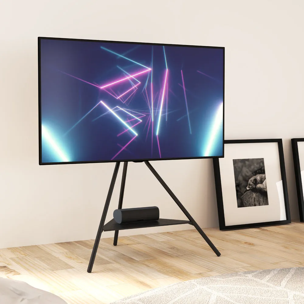 AVF Tiga Freestanding Metal TV Stand - Black | FSL900TIGB