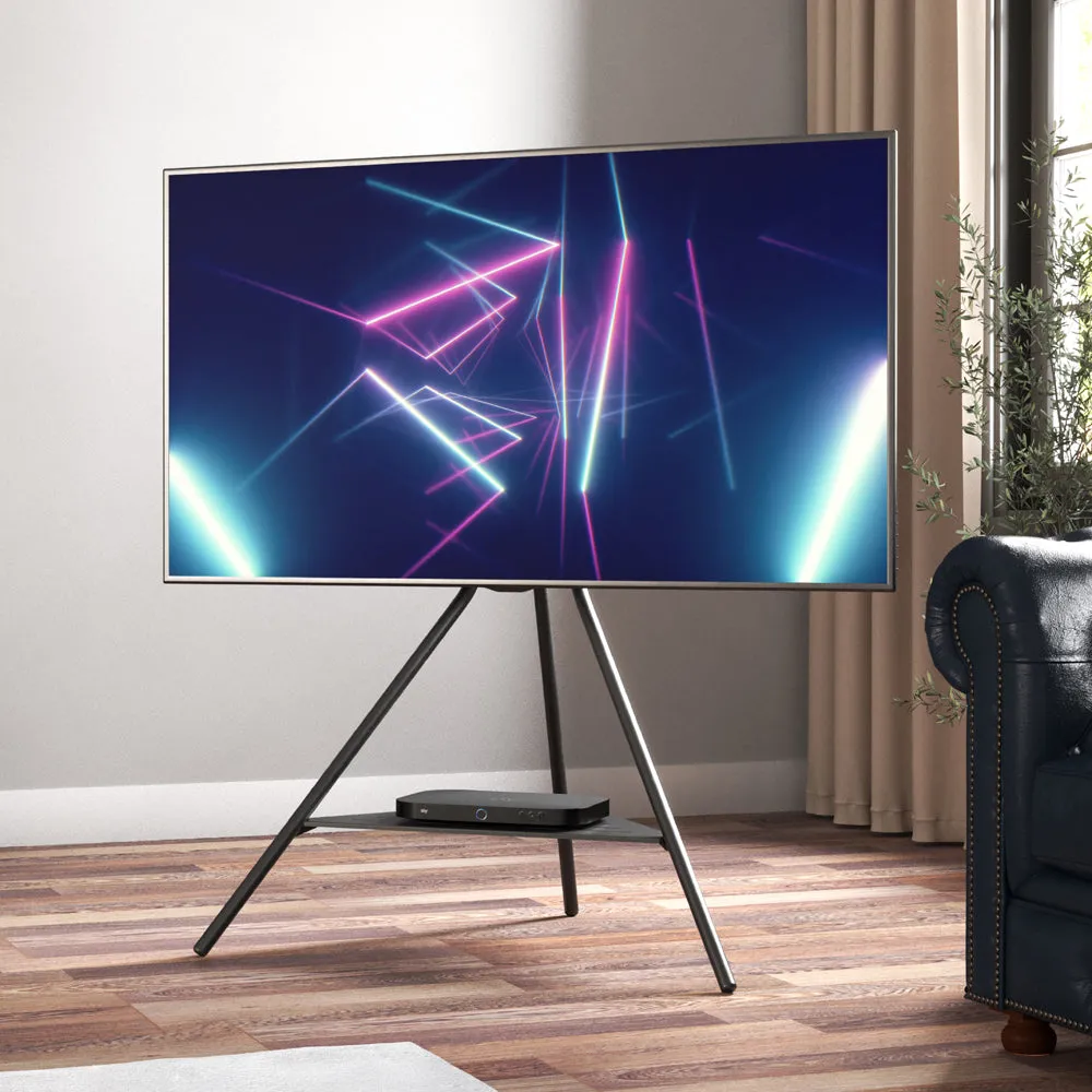 AVF Tiga Freestanding Metal TV Stand - Black | FSL900TIGB