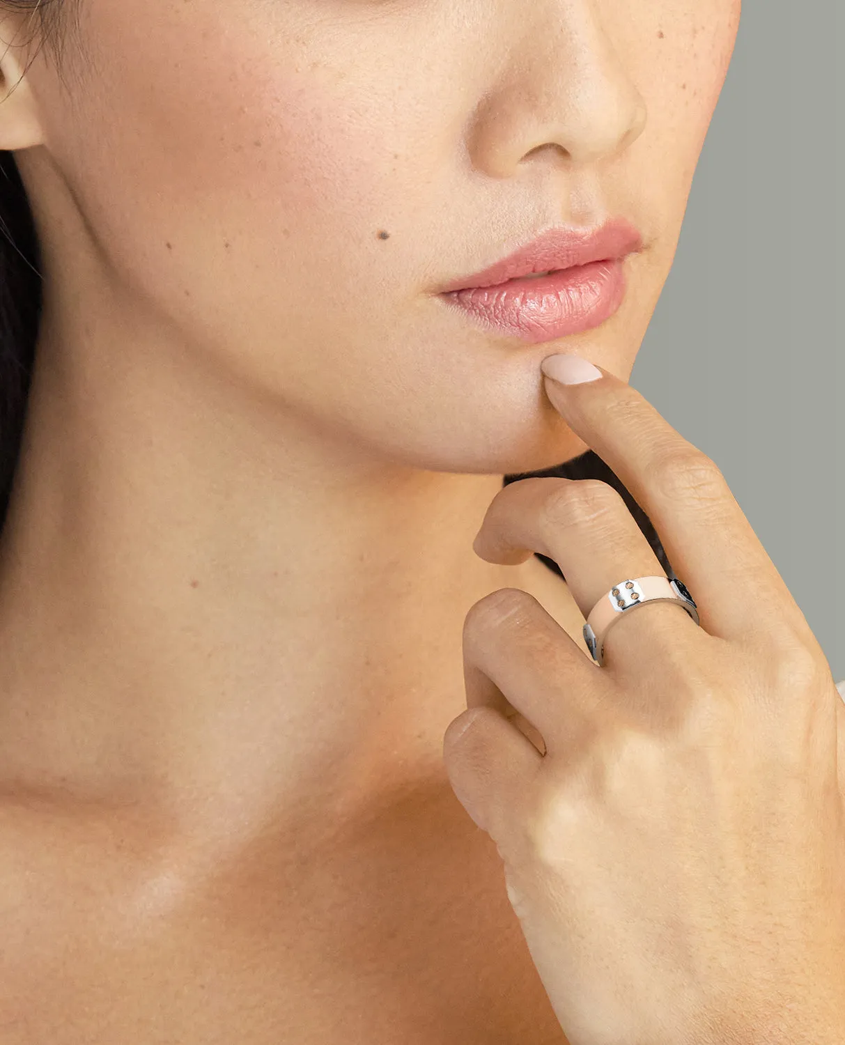 BARITE Two Tone Gold Wedding Ring