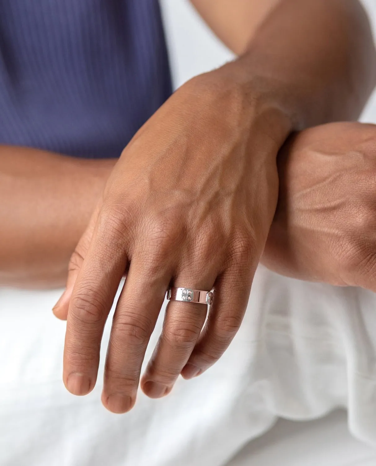 BARITE Two Tone Gold Wedding Ring