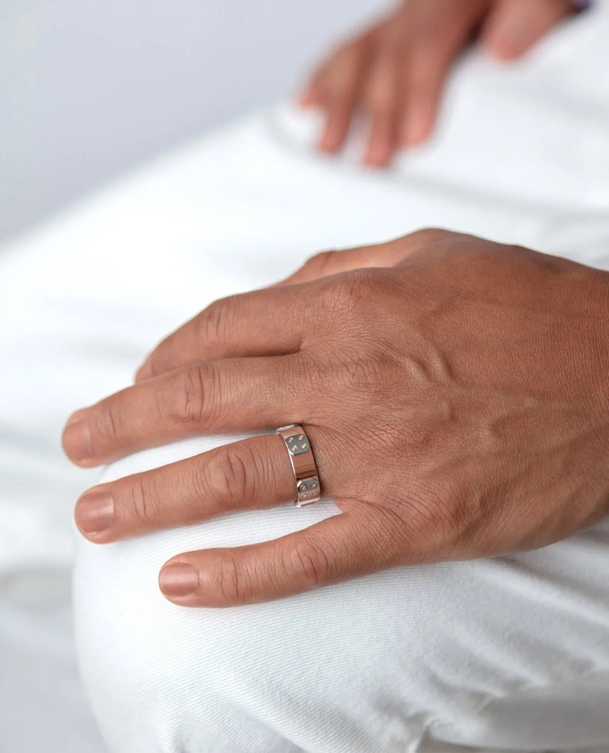 BARITE Two Tone Gold Wedding Ring