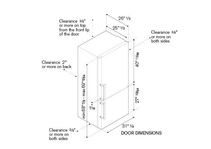 Bertazzoni 31 inch Reversible Door Stainless Steel Freestanding Refrigerator REF31BMFIX