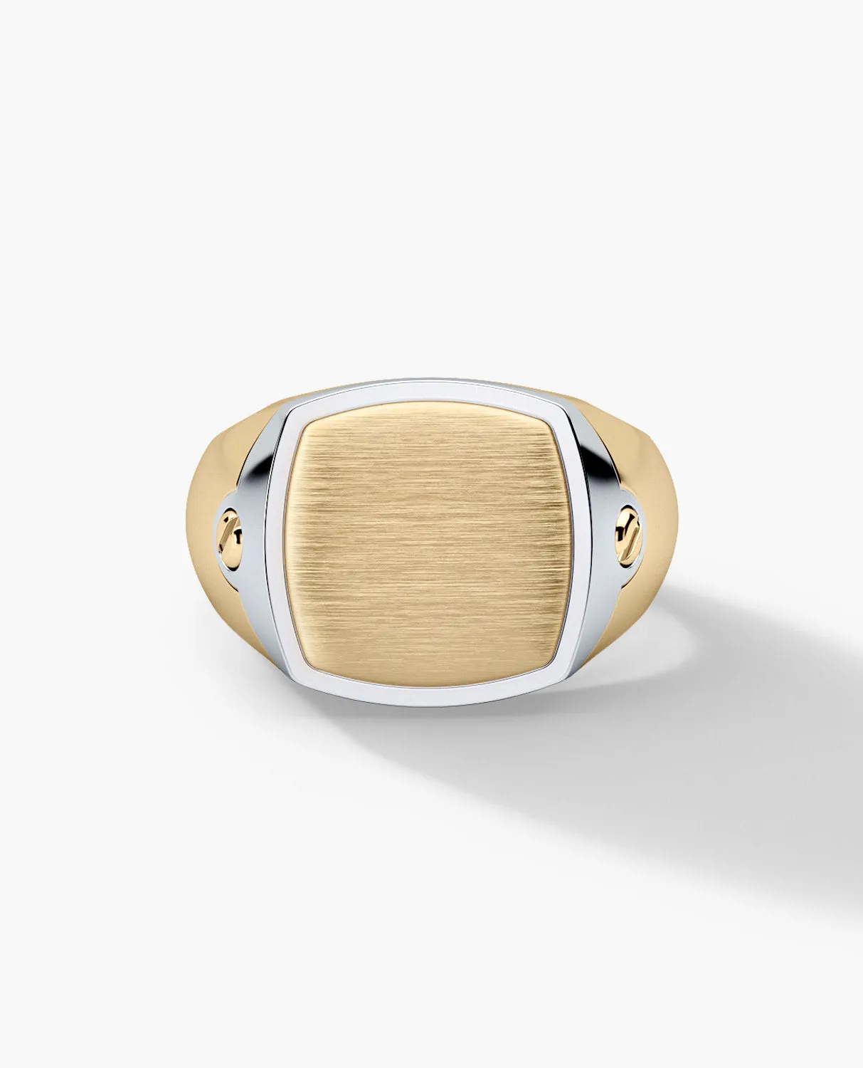 BETZ Two-Tone Gold Signet Ring - Version 2