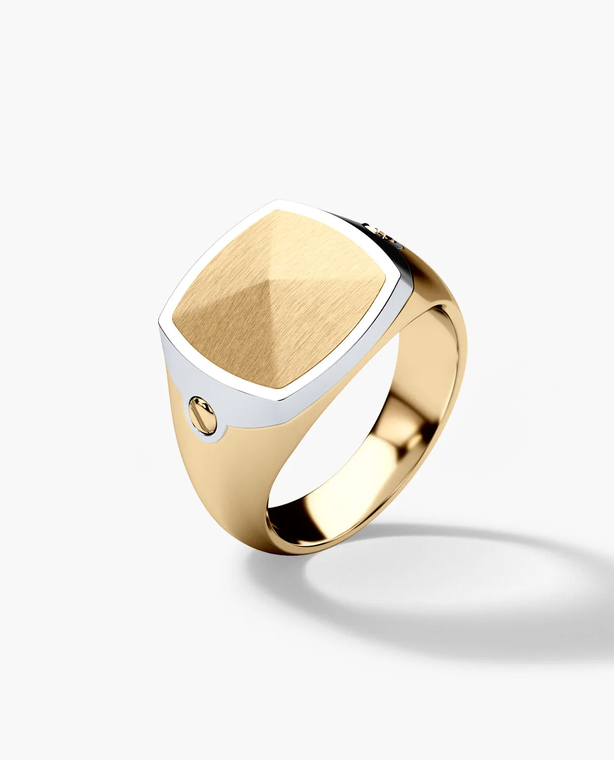 BETZ Two-Tone Gold Signet Ring - Version 2