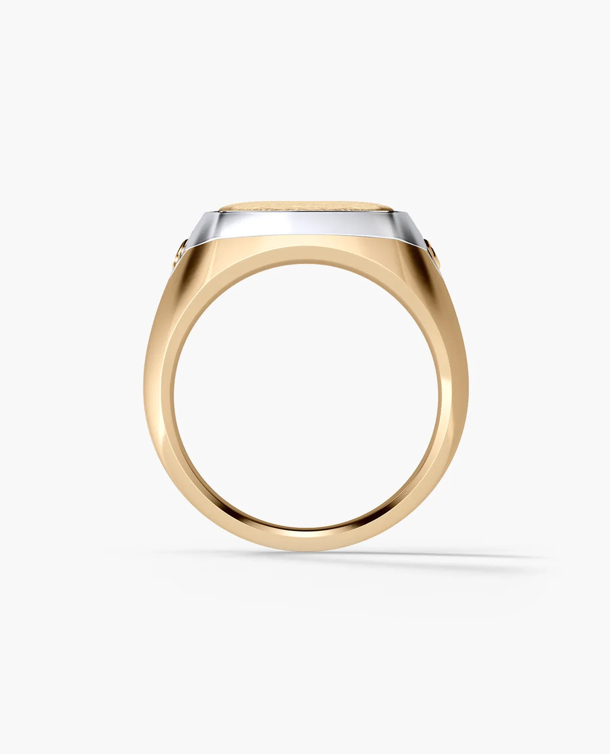 BETZ Two-Tone Gold Signet Ring - Version 2