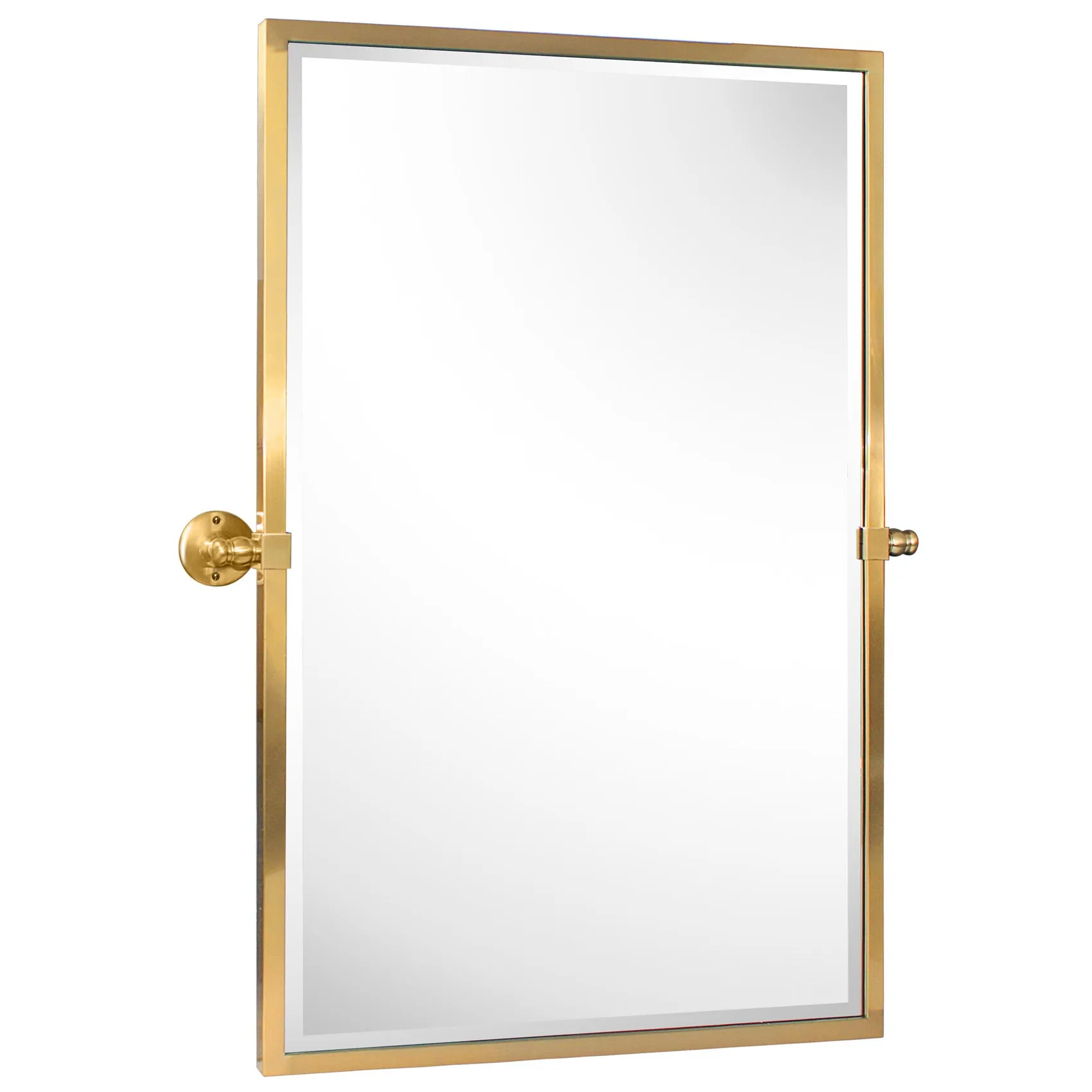 Blakley Rectangular Pivoting Mirror Tilt Mirror for Bathroom Swivel Metal Framed Wall Mounted Bathroom Vanity Mirror