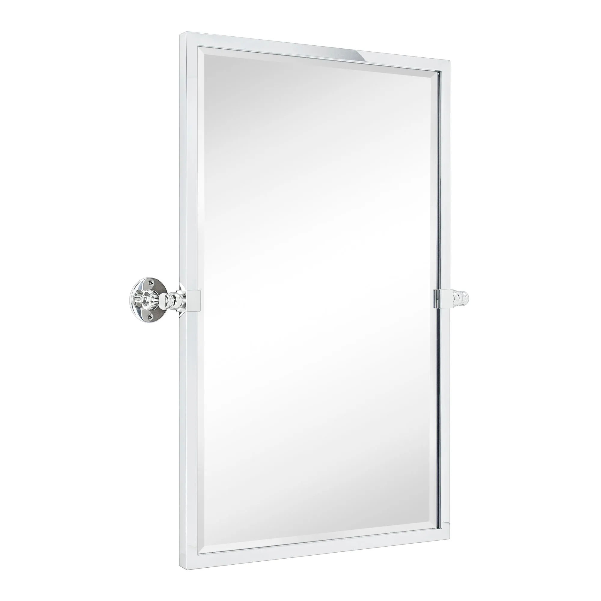 Blakley Rectangular Pivoting Mirror Tilt Mirror for Bathroom Swivel Metal Framed Wall Mounted Bathroom Vanity Mirror
