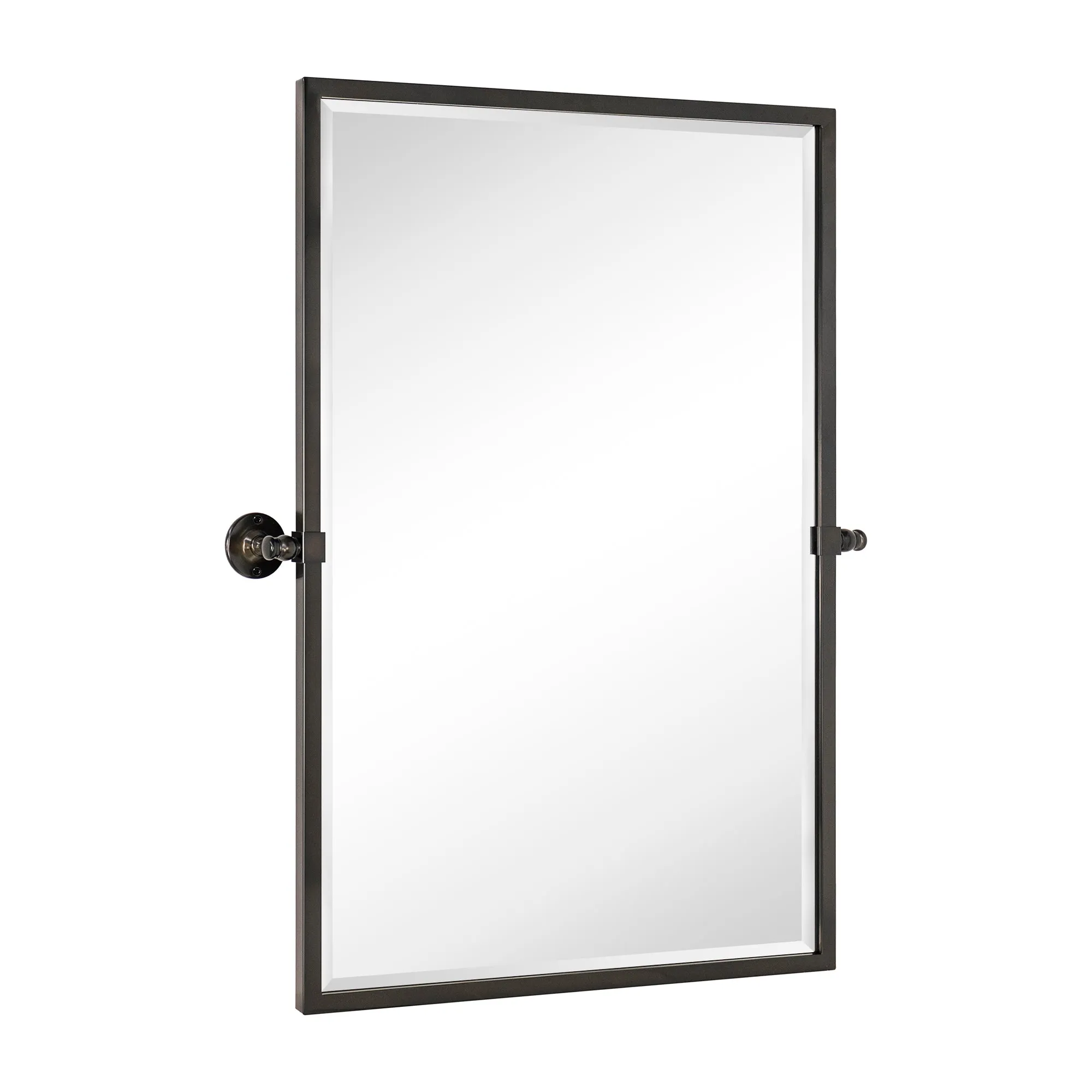 Blakley Rectangular Pivoting Mirror Tilt Mirror for Bathroom Swivel Metal Framed Wall Mounted Bathroom Vanity Mirror