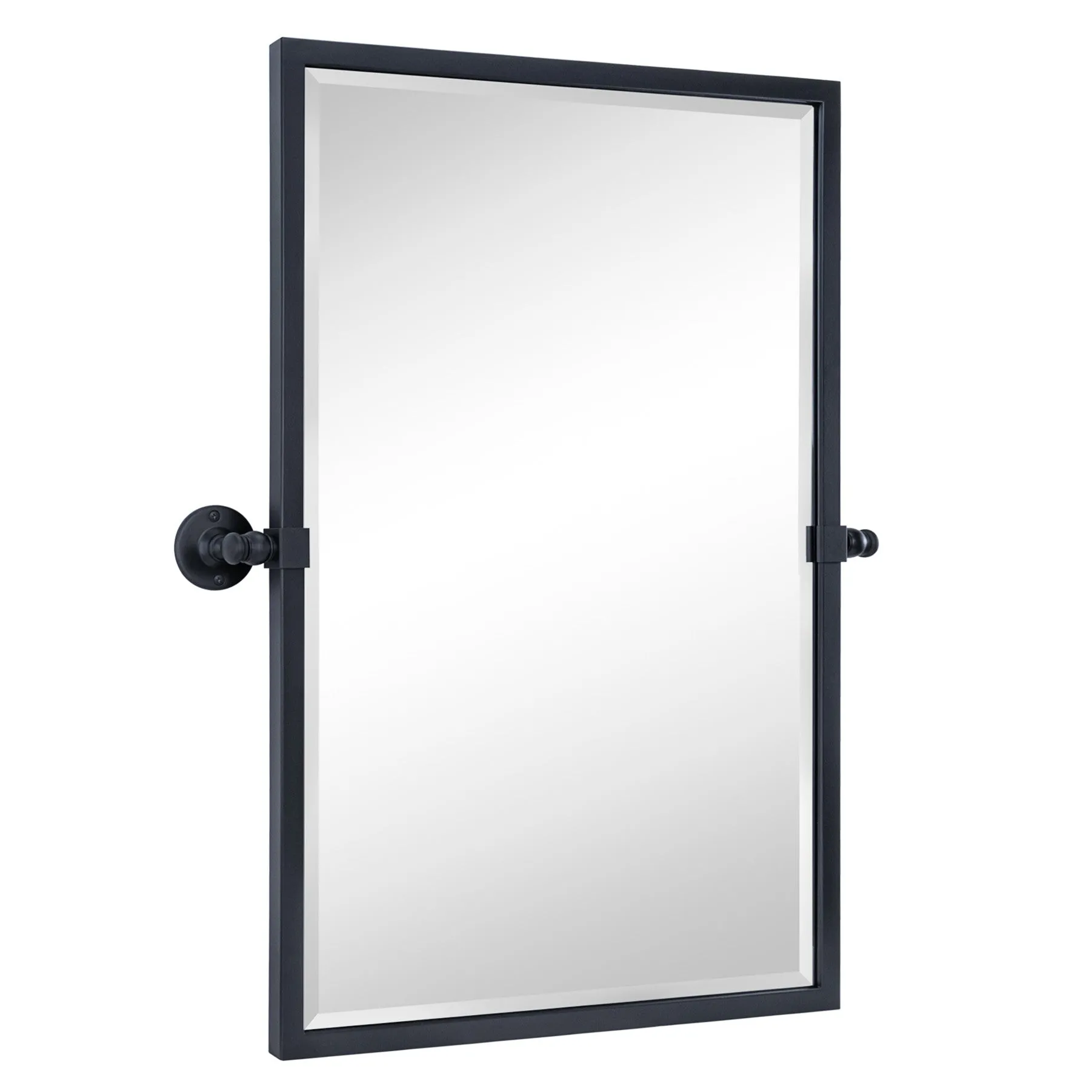 Blakley Rectangular Pivoting Mirror Tilt Mirror for Bathroom Swivel Metal Framed Wall Mounted Bathroom Vanity Mirror