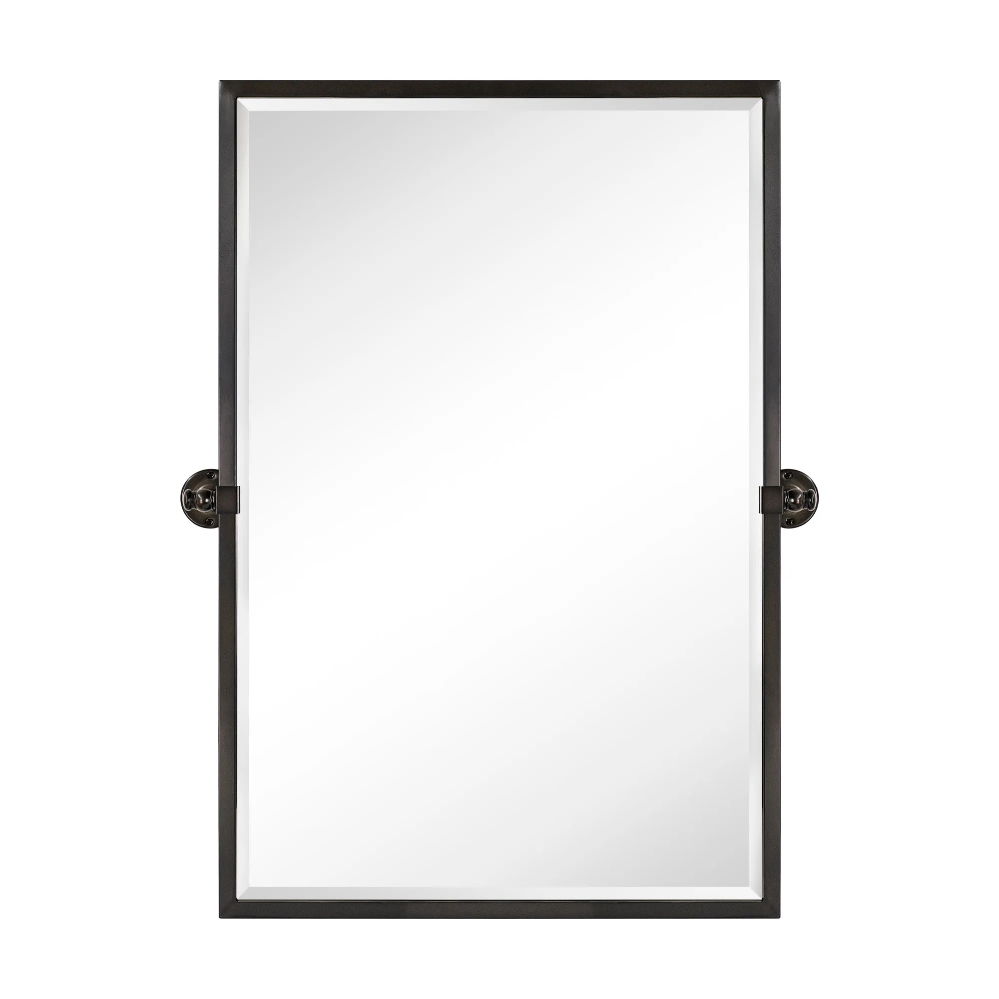 Blakley Rectangular Pivoting Mirror Tilt Mirror for Bathroom Swivel Metal Framed Wall Mounted Bathroom Vanity Mirror