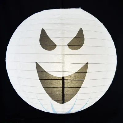 BULK PACK (5) 14" Spooky Shyguy Two-face Ghost Halloween Paper Lantern, Design by Esper