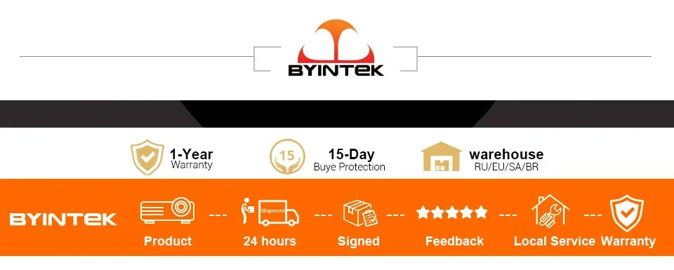 BYINTEK LOVE U4 Smart Mini Home Theater Projector 4K 1080P Video Android WIFI for Smartphone Cinema