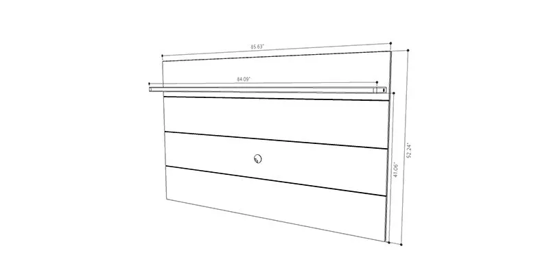 Cabrini Floating Wall TV Panel 2.2 in White Gloss