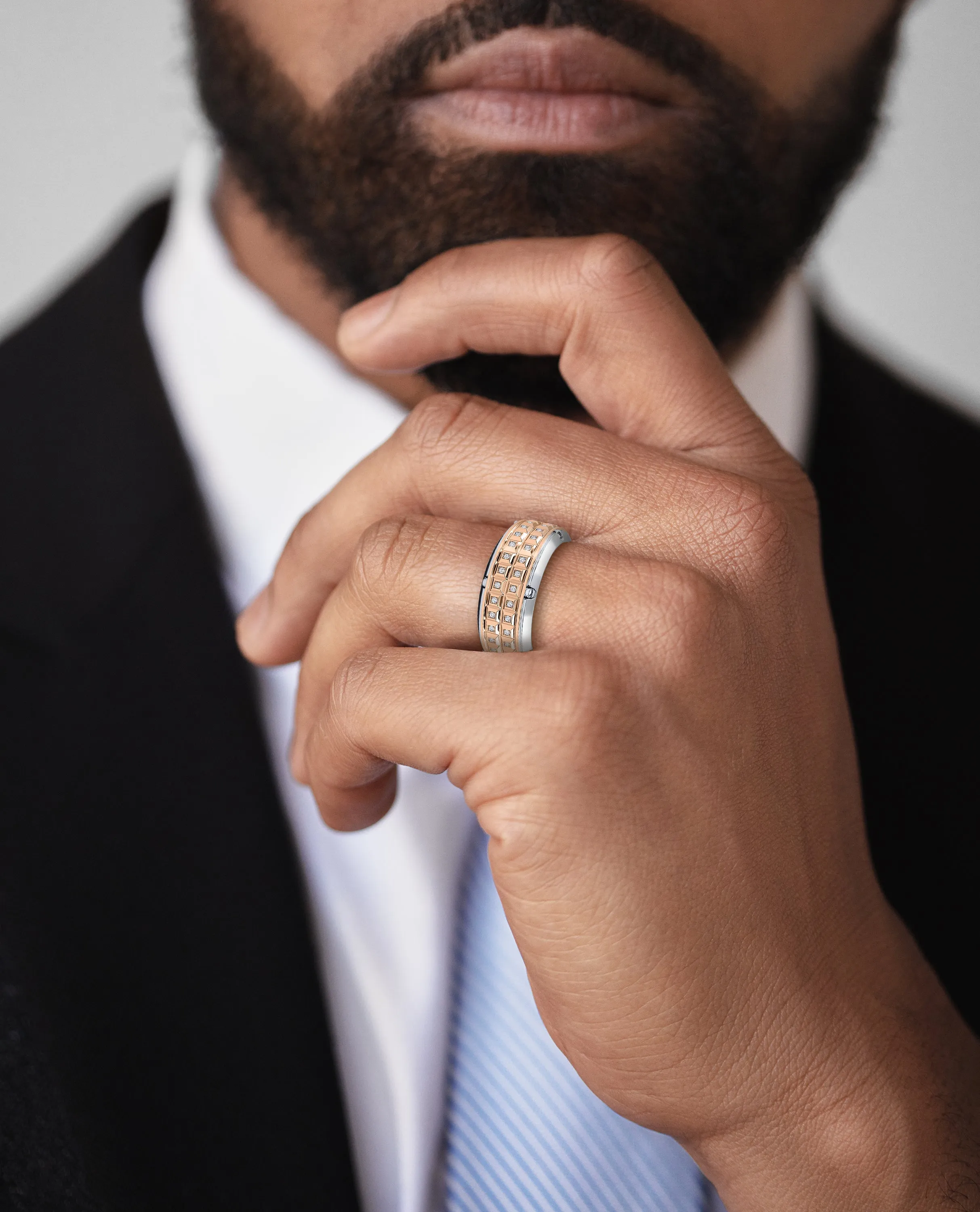 CALHOUN Two-Tone Gold Ring with 0.30ct Diamonds