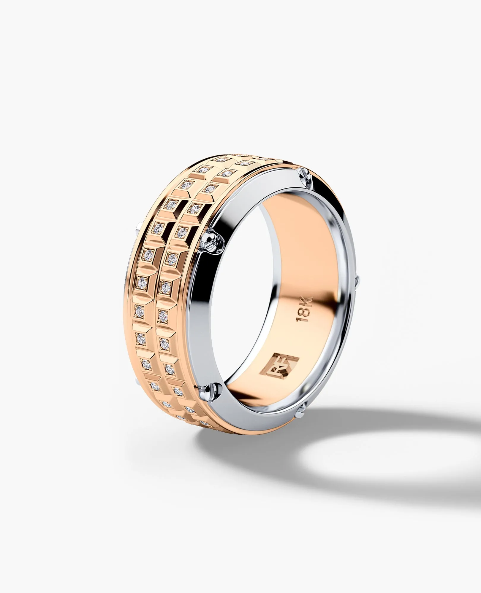 CALHOUN Two-Tone Gold Ring with 0.30ct Diamonds