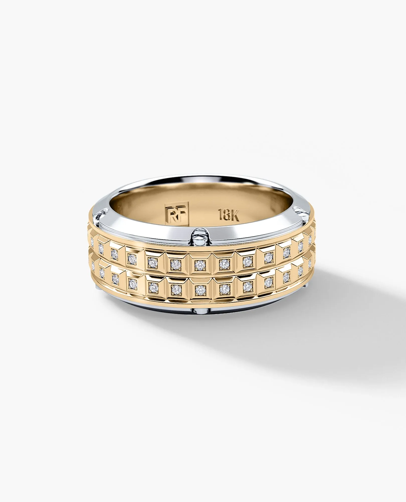 CALHOUN Two-Tone Gold Ring with 0.30ct Diamonds