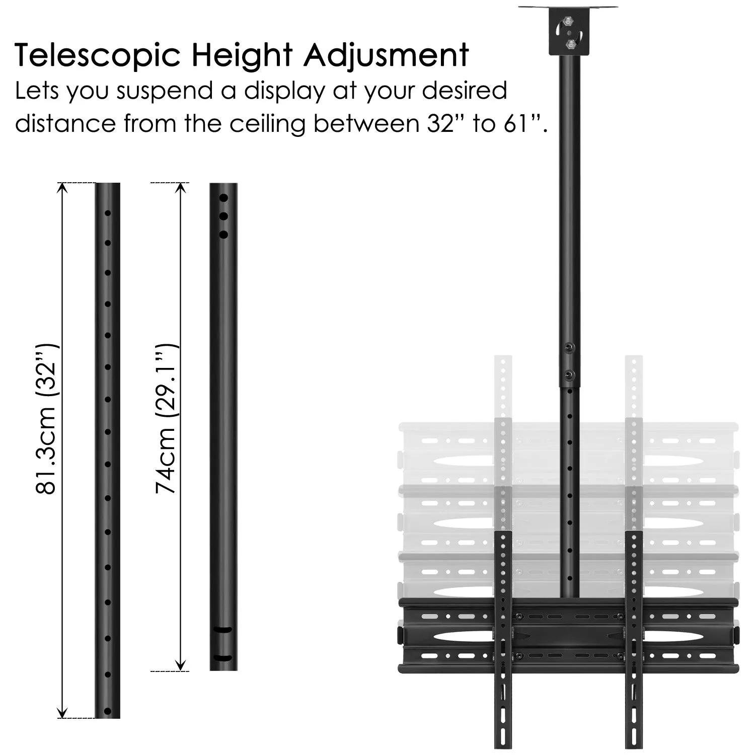 Ceiling & Wall Bracket (32" - 70")