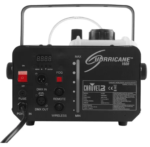 Chauvet DJ HURRICANE H1600 Compact Lightweight High Output Fog Machine With Dmx Control
