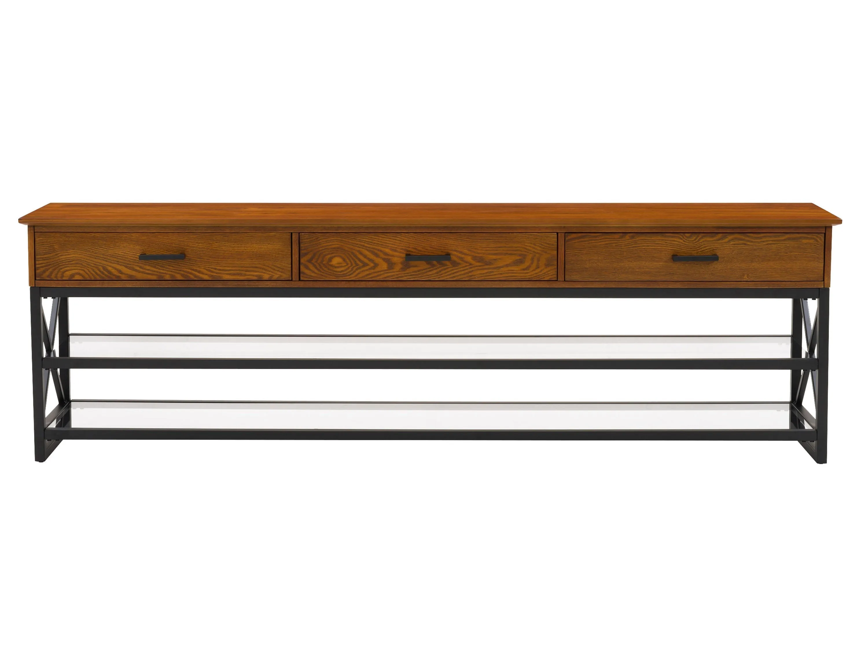 Cherry Brown TV Bench, TVs up to 95"