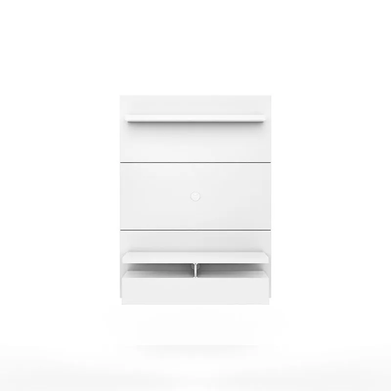 City 1.2 Floating Wall Theater Entertainment Center in White Gloss