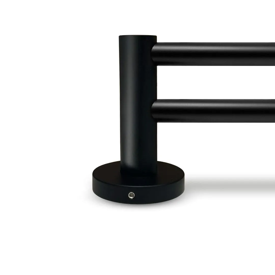 Clio Double Towel Rail 800mm Matte Black
