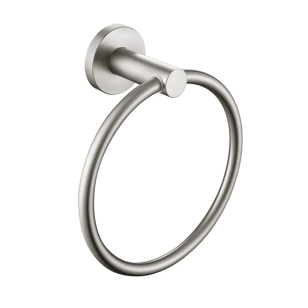 Clio Hand Towel Holder Brushed Nickel