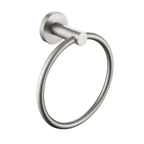 Clio Hand Towel Holder Brushed Nickel