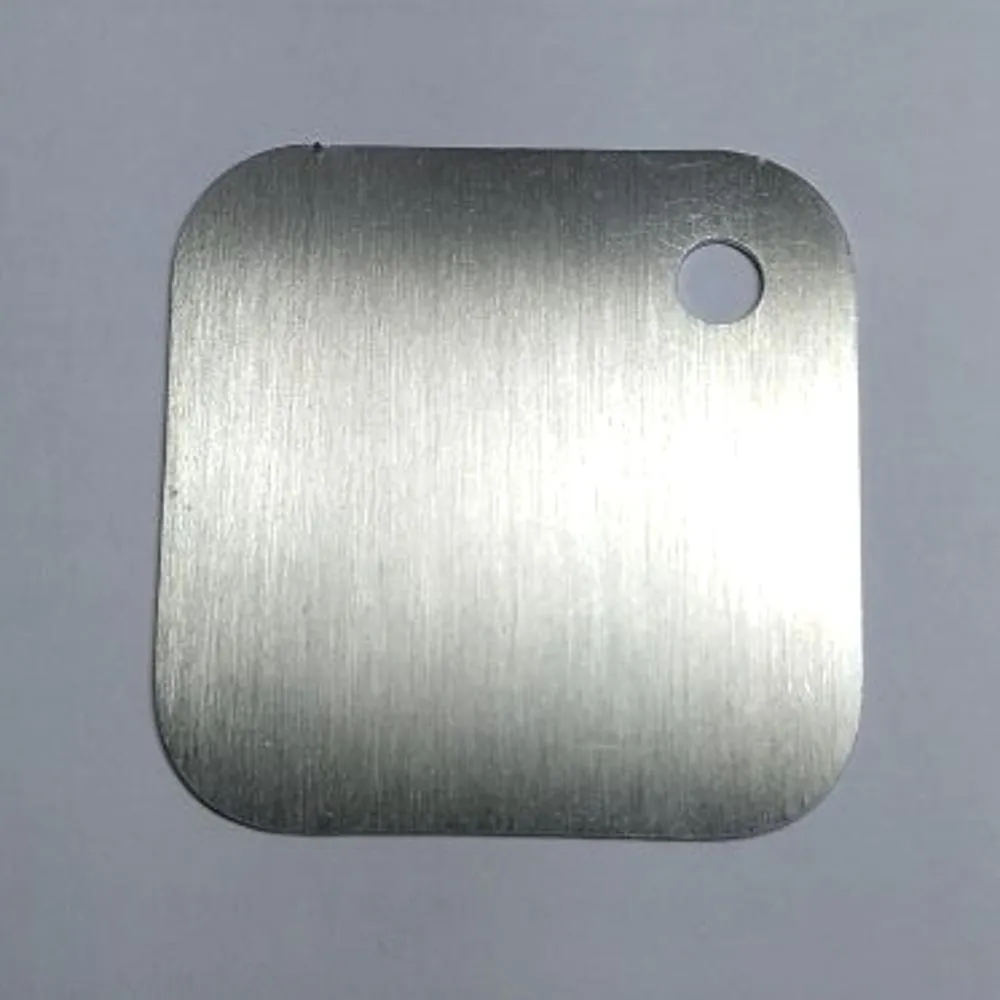 COLOR SAMPLES 2"x2" (cm.5x5): stainless steel plate