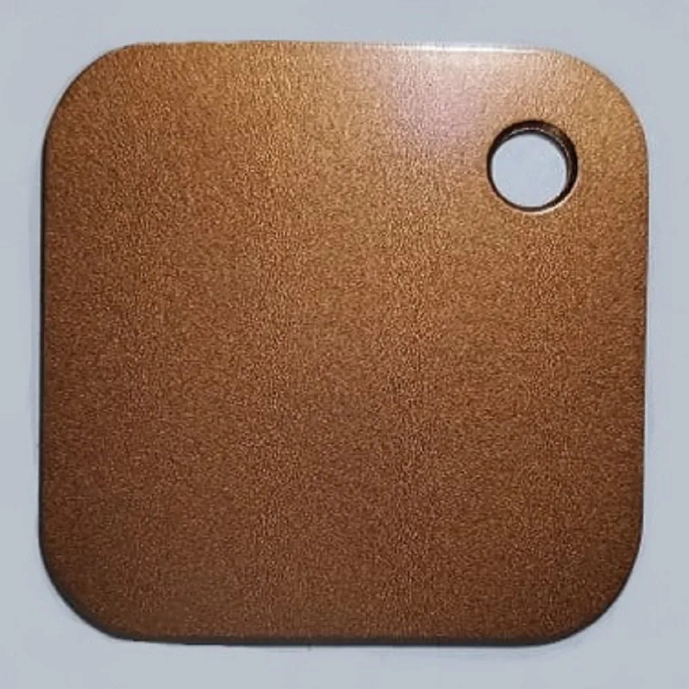 COLOR SAMPLES 2"x2" (cm.5x5): stainless steel plate
