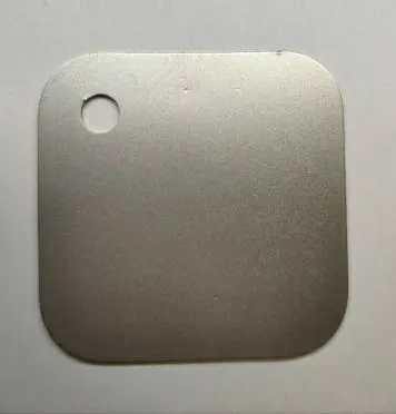 COLOR SAMPLES 2"x2" (cm.5x5): stainless steel plate