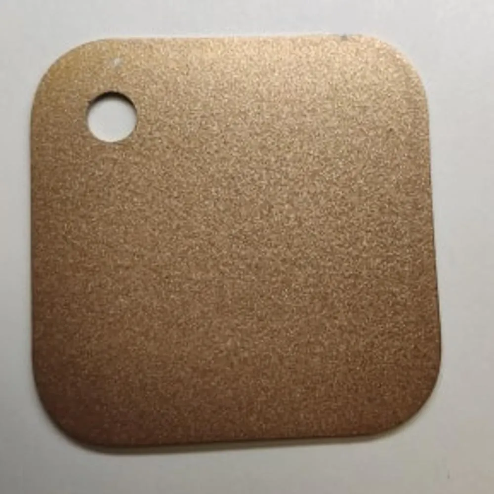 COLOR SAMPLES 2"x2" (cm.5x5): stainless steel plate