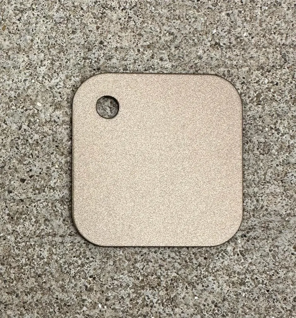 COLOR SAMPLES 2"x2" (cm.5x5): stainless steel plate