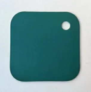 COLOR SAMPLES 2"x2" (cm.5x5): stainless steel plate