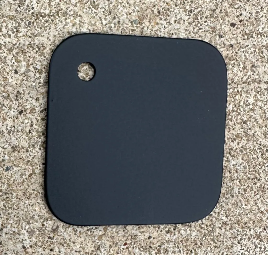 COLOR SAMPLES 2"x2" (cm.5x5): stainless steel plate