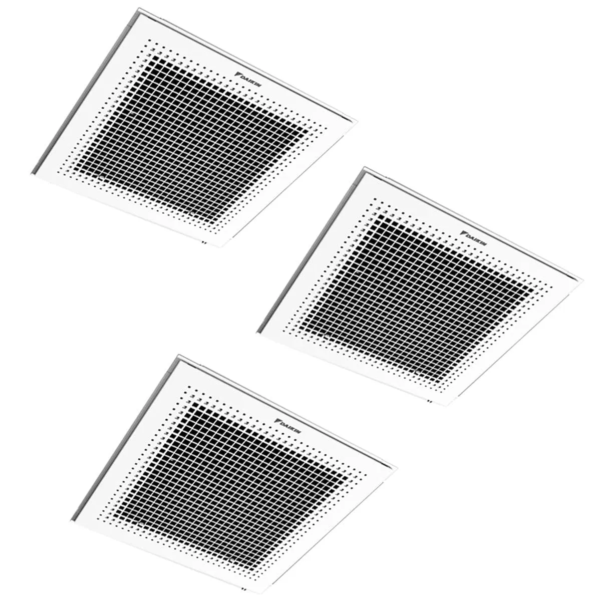 Daikin 3-Zone Ceiling Cassette Hyper Heat Ductless Mini-Split 24000 BTU Heat Pump Air Conditioner 9k   9k   18k - 18 SEER2