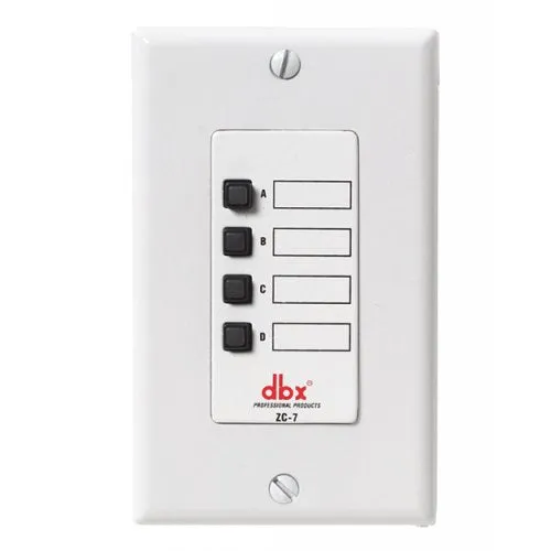 DBX ZC7 Wall-Mounted Zone Controller w/ Programmable Push to Talk