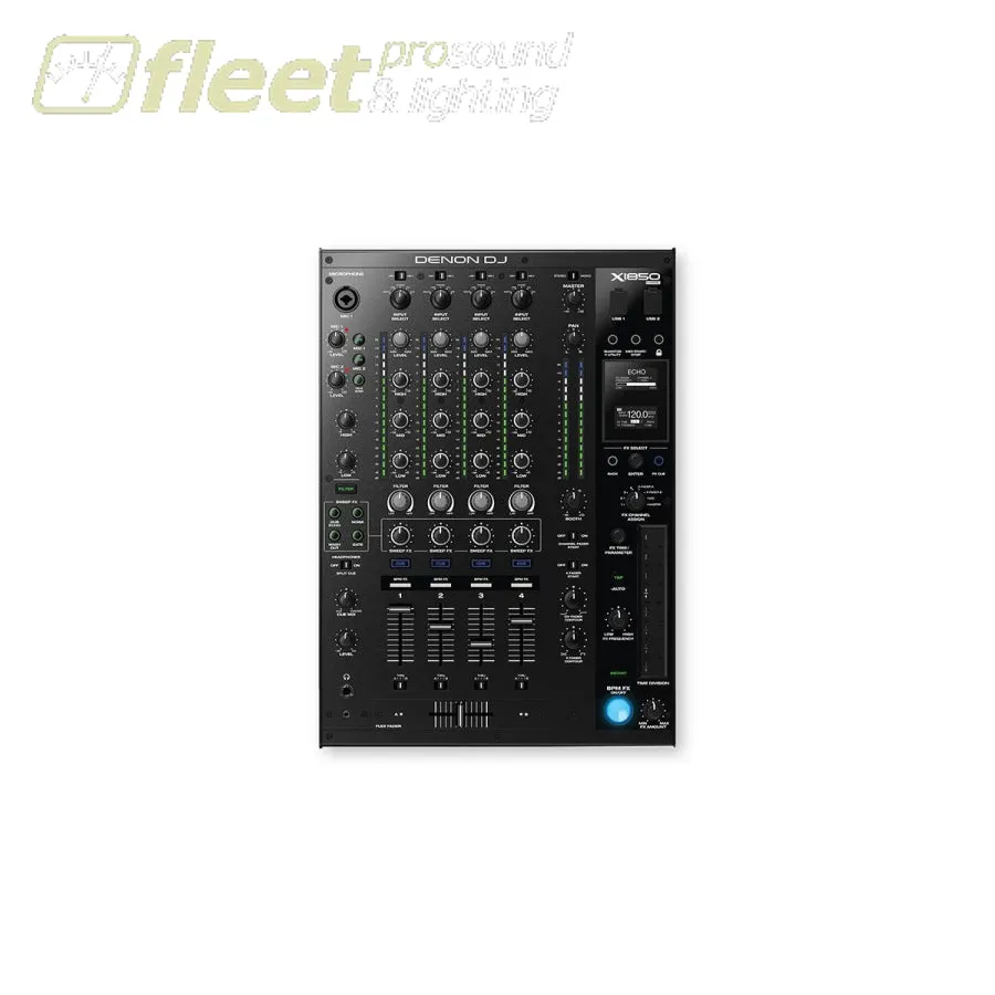 Denon DJ X1850PRIME 4-Channel Digital Mixer with Multi-Assignable Inputs and Pro DJ FX