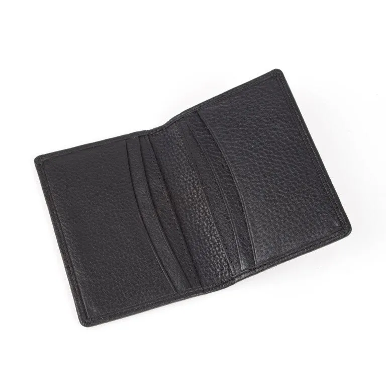 Dents RFID Blocking Pebble Credit Card Holder Bifold Minimalist - Black