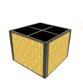 Desk Organizer For Stationery - Arrow Ends - Yellow