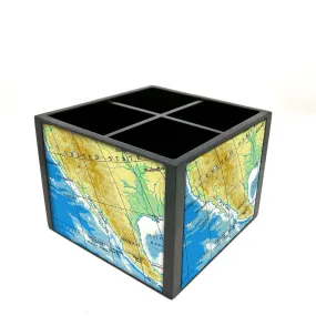Desk Organizer For Stationery -  Atlas Map