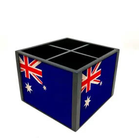 Desk Organizer For Stationery -  Australia Vintage Distressed Flag