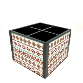 Desk Organizer For Stationery -  Beautiful Geometric Design